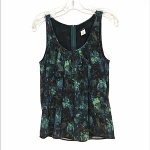 J Crew Factory Career Layering Silk Flora Tank XS